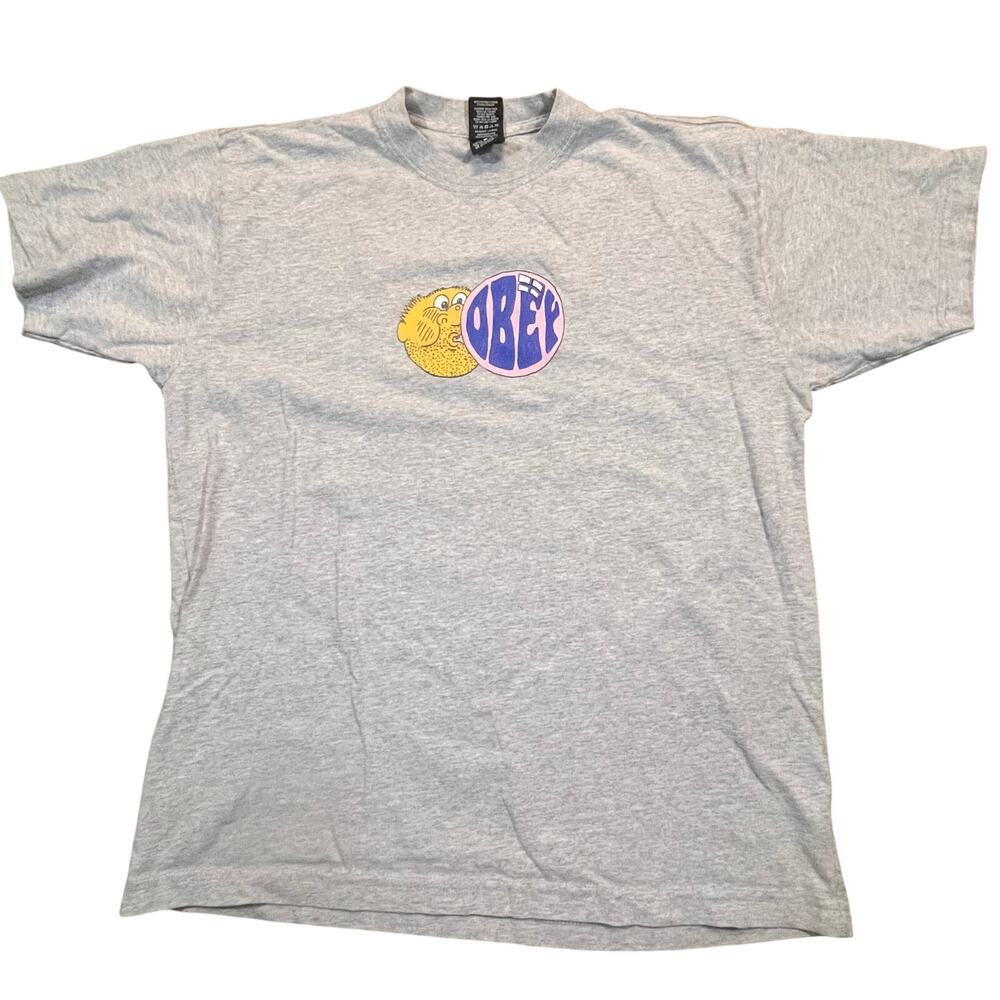 Obey Icon Graphic Tee Mens Medium Gray Skate Streetwear T Shirt
